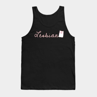 Pink Lesbian Cat Tank Top